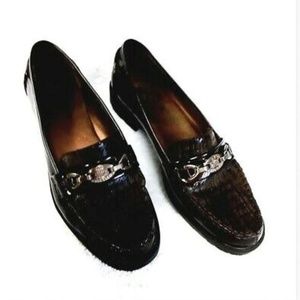 Anne Klein AK Lyndsy Patent Horsebit Loafer Shoes